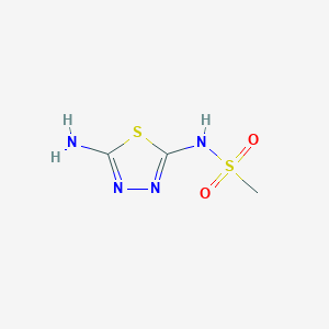 molecular formula C3H6N4O2S2 B2947056 N-(5-amino-1,3,4-thiadiazol-2-yl)methanesulfonamide CAS No. 1100459-09-3