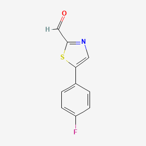 molecular formula C10H6FNOS B2947058 5-(4-Fluorophenyl)thiazole-2-carbaldehyde CAS No. 923579-78-6