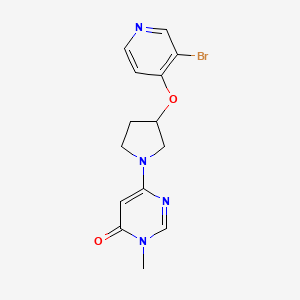 6-{3-[(3-Bromopyridin-4-yl)oxy]pyrrolidin-1-yl}-3-methyl-3,4-dihydropyrimidin-4-one