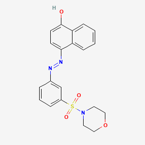 molecular formula C20H19N3O4S B2947087 (E)-4-(2-(3-(morpholinosulfonyl)phenyl)hydrazono)naphthalen-1(4H)-one CAS No. 327089-13-4