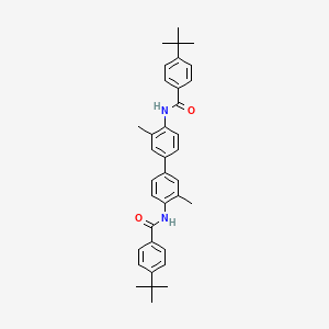 molecular formula C36H40N2O2 B2947092 4-叔丁基-N-[4-[4-[(4-叔丁基苯甲酰)氨基]-3-甲基苯基]-2-甲基苯基]苯甲酰胺 CAS No. 313646-79-6