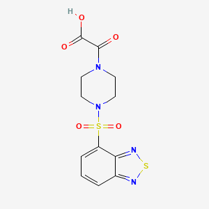 molecular formula C12H12N4O5S2 B2947094 [4-(2,1,3-Benzothiadiazol-4-ylsulfonyl)piperazin-1-yl](oxo)acetic acid CAS No. 1081122-00-0