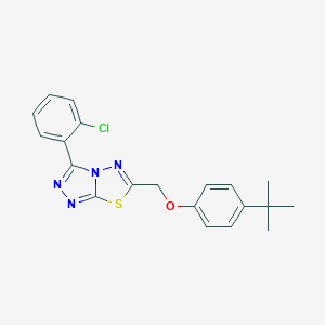 molecular formula C20H19ClN4OS B294713 4-Tert-butylphenyl [3-(2-chlorophenyl)[1,2,4]triazolo[3,4-b][1,3,4]thiadiazol-6-yl]methyl ether 