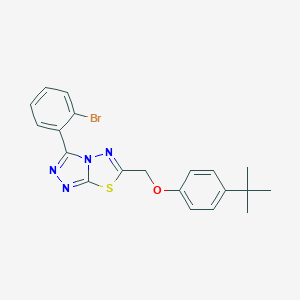 molecular formula C20H19BrN4OS B294714 3-(2-Bromophenyl)-6-[(4-tert-butylphenoxy)methyl][1,2,4]triazolo[3,4-b][1,3,4]thiadiazole 