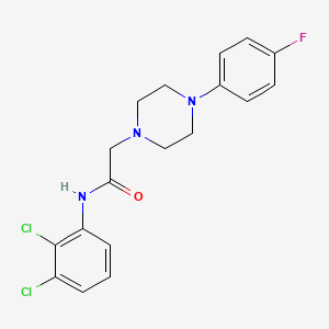 molecular formula C18H18Cl2FN3O B2947151 N-(2,3-二氯苯基)-2-[4-(4-氟苯基)哌嗪-1-基]乙酰胺 CAS No. 303091-19-2