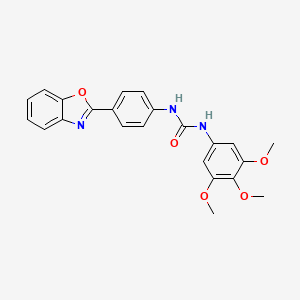 molecular formula C23H21N3O5 B2947169 1-(4-(苯并[d]恶唑-2-基)苯基)-3-(3,4,5-三甲氧基苯基)脲 CAS No. 1203301-96-5