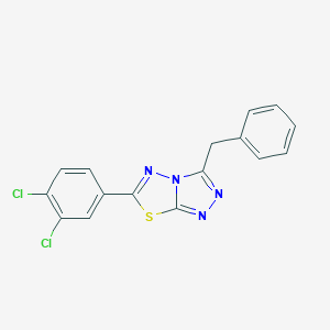 molecular formula C16H10Cl2N4S B294717 3-Benzyl-6-(3,4-dichlorophenyl)[1,2,4]triazolo[3,4-b][1,3,4]thiadiazole 
