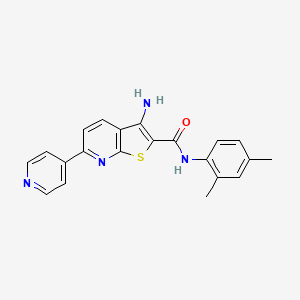 3-amino-N-(2,4-dimethylphenyl)-6-(4-pyridinyl)thieno[2,3-b]pyridine-2-carboxamide