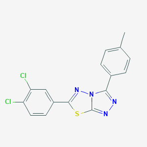 molecular formula C16H10Cl2N4S B294720 6-(3,4-Dichlorophenyl)-3-(4-methylphenyl)[1,2,4]triazolo[3,4-b][1,3,4]thiadiazole 