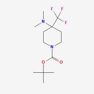 molecular formula C13H23F3N2O2 B2947221 叔丁基 4-(二甲氨基)-4-(三氟甲基)哌啶-1-羧酸酯 CAS No. 2227206-58-6