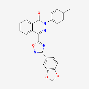 molecular formula C24H16N4O4 B2947227 4-[3-(1,3-苯并二氧杂-5-基)-1,2,4-恶二唑-5-基]-2-(4-甲基苯基)酞嗪-1(2H)-酮 CAS No. 1291832-18-2