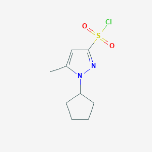 1-Cyclopentyl-5-methyl-1H-pyrazole-3-sulfonyl chloride