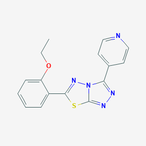 molecular formula C16H13N5OS B294724 6-(2-Ethoxyphenyl)-3-pyridin-4-yl[1,2,4]triazolo[3,4-b][1,3,4]thiadiazole 