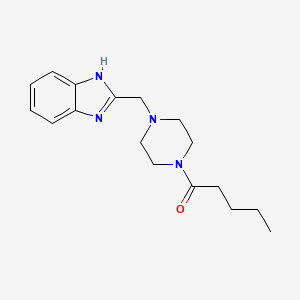 1-(4-((1H-benzo[d]imidazol-2-yl)methyl)piperazin-1-yl)pentan-1-one