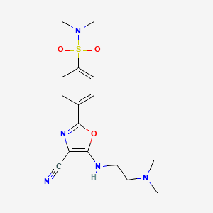 4-(4-cyano-5-((2-(dimethylamino)ethyl)amino)oxazol-2-yl)-N,N-dimethylbenzenesulfonamide