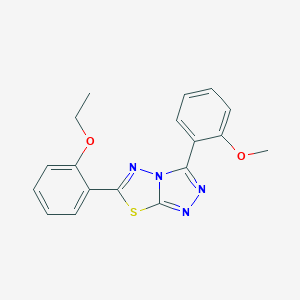 molecular formula C18H16N4O2S B294725 6-(2-Ethoxyphenyl)-3-(2-methoxyphenyl)[1,2,4]triazolo[3,4-b][1,3,4]thiadiazole 