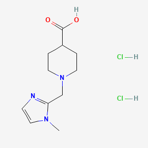1-[(1-methyl-1H-imidazol-2-yl)methyl]piperidine-4-carboxylic acid dihydrochloride