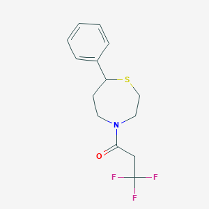3,3,3-Trifluoro-1-(7-phenyl-1,4-thiazepan-4-yl)propan-1-one