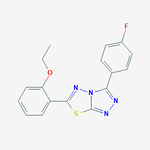 molecular formula C17H13FN4OS B294726 6-(2-Ethoxyphenyl)-3-(4-fluorophenyl)[1,2,4]triazolo[3,4-b][1,3,4]thiadiazole 