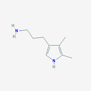 molecular formula C9H16N2 B2947262 3-(4,5-Dimethyl-1H-pyrrol-3-yl)propan-1-amine CAS No. 1368119-38-3