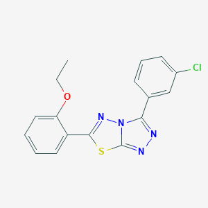 molecular formula C17H13ClN4OS B294727 3-(3-Chlorophenyl)-6-(2-ethoxyphenyl)[1,2,4]triazolo[3,4-b][1,3,4]thiadiazole 