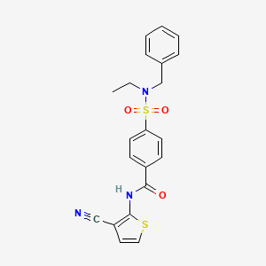 B2947273 4-(N-benzyl-N-ethylsulfamoyl)-N-(3-cyanothiophen-2-yl)benzamide CAS No. 920464-03-5