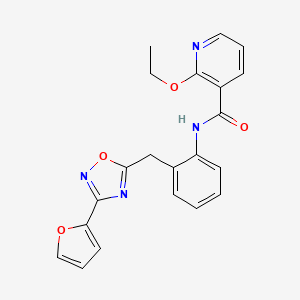 B2947279 2-ethoxy-N-(2-((3-(furan-2-yl)-1,2,4-oxadiazol-5-yl)methyl)phenyl)nicotinamide CAS No. 1797139-69-5