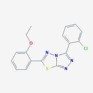 molecular formula C17H13ClN4OS B294728 3-(2-Chlorophenyl)-6-(2-ethoxyphenyl)[1,2,4]triazolo[3,4-b][1,3,4]thiadiazole 