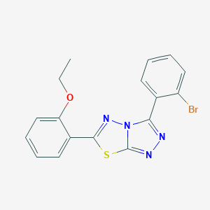 molecular formula C17H13BrN4OS B294729 3-(2-Bromophenyl)-6-(2-ethoxyphenyl)[1,2,4]triazolo[3,4-b][1,3,4]thiadiazole 
