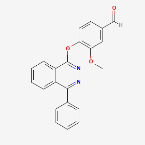 molecular formula C22H16N2O3 B2947307 3-Methoxy-4-(4-phenylphthalazinyloxy)benzaldehyde CAS No. 314261-48-8