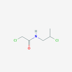 molecular formula C5H9Cl2NO B2947313 2-chloro-N-(2-chloropropyl)acetamide CAS No. 100791-98-8