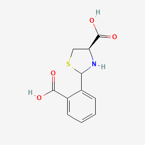 molecular formula C11H11NO4S B2947317 (4R)-2-(2-carboxyphenyl)-1,3-thiazolidine-4-carboxylic acid CAS No. 280108-16-9