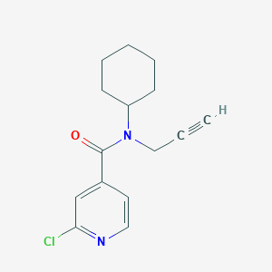 molecular formula C15H17ClN2O B2947382 2-chloro-N-cyclohexyl-N-(prop-2-yn-1-yl)pyridine-4-carboxamide CAS No. 1797070-45-1