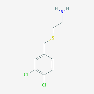 molecular formula C9H11Cl2NS B2947404 {2-[(3,4-Dichlorobenzyl)thio]ethyl}amine CAS No. 27955-90-4