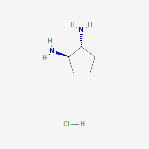 molecular formula C5H13ClN2 B2947412 (1R,2R)-Cyclopentane-1,2-diamine;hydrochloride CAS No. 118634-23-4