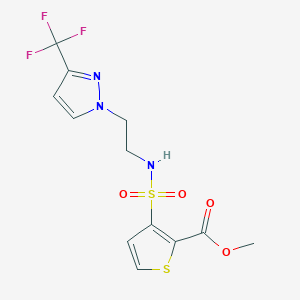 methyl 3-({2-[3-(trifluoromethyl)-1H-pyrazol-1-yl]ethyl}sulfamoyl)thiophene-2-carboxylate