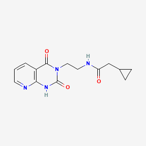 B2947442 2-cyclopropyl-N-(2-(2,4-dioxo-1,2-dihydropyrido[2,3-d]pyrimidin-3(4H)-yl)ethyl)acetamide CAS No. 2034504-65-7