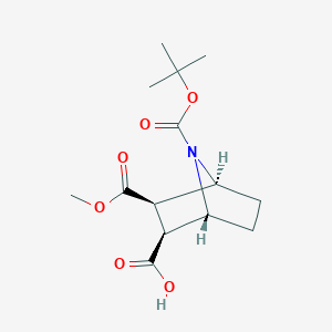 B2947450 (1R,2S,3R,4S)-3-Methoxycarbonyl-7-[(2-methylpropan-2-yl)oxycarbonyl]-7-azabicyclo[2.2.1]heptane-2-carboxylic acid CAS No. 2378490-49-2