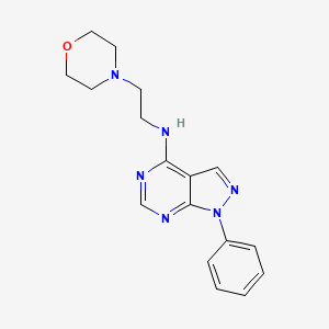 B2947457 N-(2-morpholin-4-ylethyl)-1-phenylpyrazolo[3,4-d]pyrimidin-4-amine CAS No. 312749-83-0