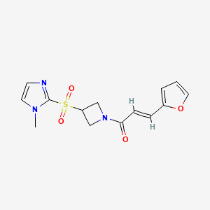 B2947460 (E)-3-(furan-2-yl)-1-(3-((1-methyl-1H-imidazol-2-yl)sulfonyl)azetidin-1-yl)prop-2-en-1-one CAS No. 2321336-05-2