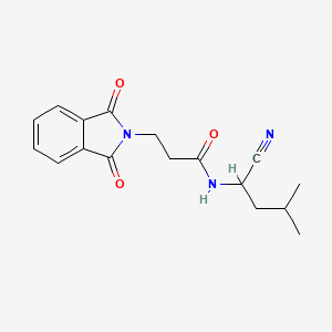 B2947463 N-(1-cyano-3-methylbutyl)-3-(1,3-dioxo-2,3-dihydro-1H-isoindol-2-yl)propanamide CAS No. 1311587-29-7