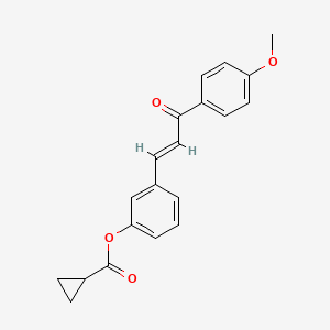 3-[(1E)-3-(4-methoxyphenyl)-3-oxoprop-1-en-1-yl]phenyl cyclopropanecarboxylate