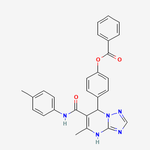 4-(5-Methyl-6-(p-tolylcarbamoyl)-4,7-dihydro-[1,2,4]triazolo[1,5-a]pyrimidin-7-yl)phenyl benzoate