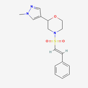 2-(1-Methylpyrazol-4-yl)-4-[(E)-2-phenylethenyl]sulfonylmorpholine