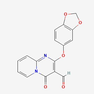 2-(1,3-Benzodioxol-5-yloxy)-4-oxopyrido[1,2-a]pyrimidine-3-carbaldehyde