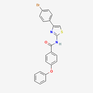 molecular formula C22H15BrN2O2S B2947490 N-[4-(4-bromophenyl)-1,3-thiazol-2-yl]-4-phenoxybenzamide CAS No. 324759-03-7