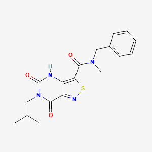 N~3~-benzyl-6-isobutyl-N~3~-methyl-5,7-dioxo-4,5,6,7-tetrahydroisothiazolo[4,3-d]pyrimidine-3-carboxamide