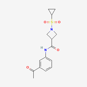 N-(3-acetylphenyl)-1-(cyclopropylsulfonyl)azetidine-3-carboxamide