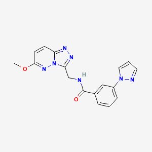 N-((6-methoxy-[1,2,4]triazolo[4,3-b]pyridazin-3-yl)methyl)-3-(1H-pyrazol-1-yl)benzamide