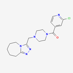 B2947501 1-(2-chloropyridine-4-carbonyl)-4-({5H,6H,7H,8H,9H-[1,2,4]triazolo[4,3-a]azepin-3-yl}methyl)piperazine CAS No. 1119223-20-9